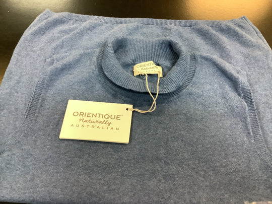 1257 Orientique Essentials Knit Vest Size 10 | Denim Melange