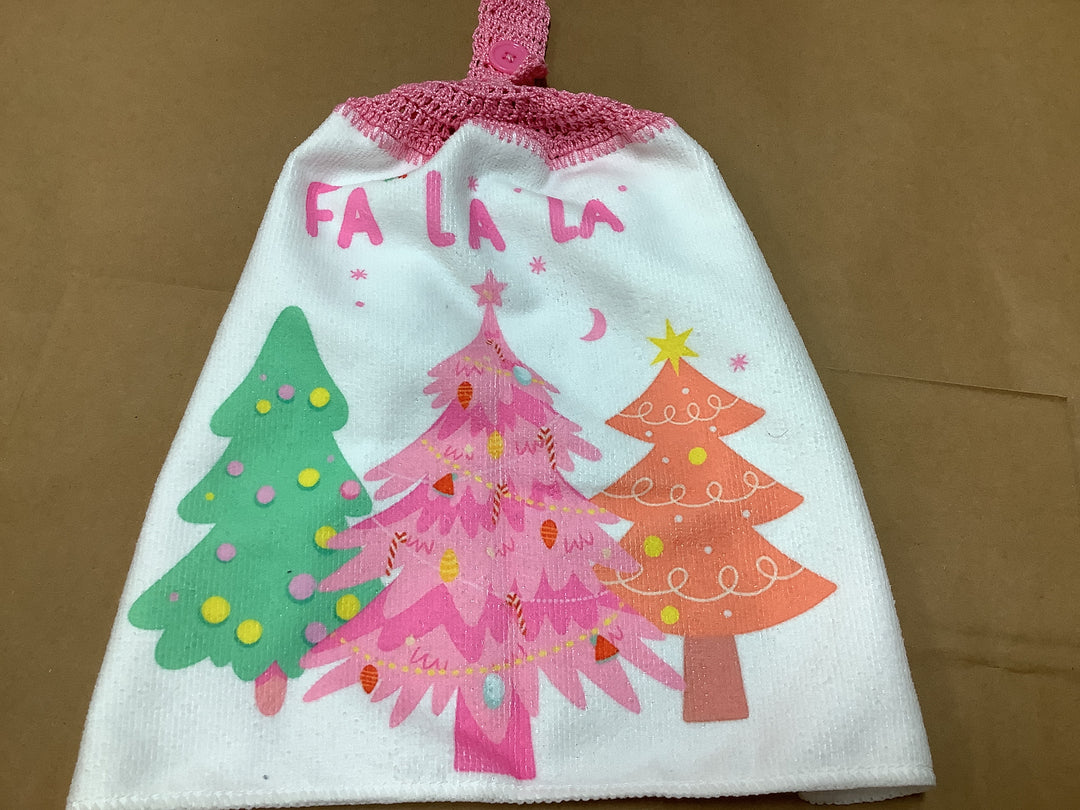 1431601  Christmas Crocheted Hand  Towel Topper