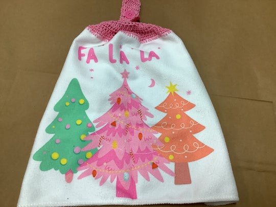 1431601  Christmas Crocheted Hand  Towel Topper