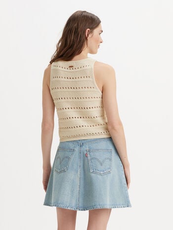 A88900000  Images Levi's® Women's Superbloom Crochet Tank | White Swan