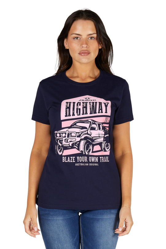 B5S2503460 Wmns Bindi SS Tee Navy