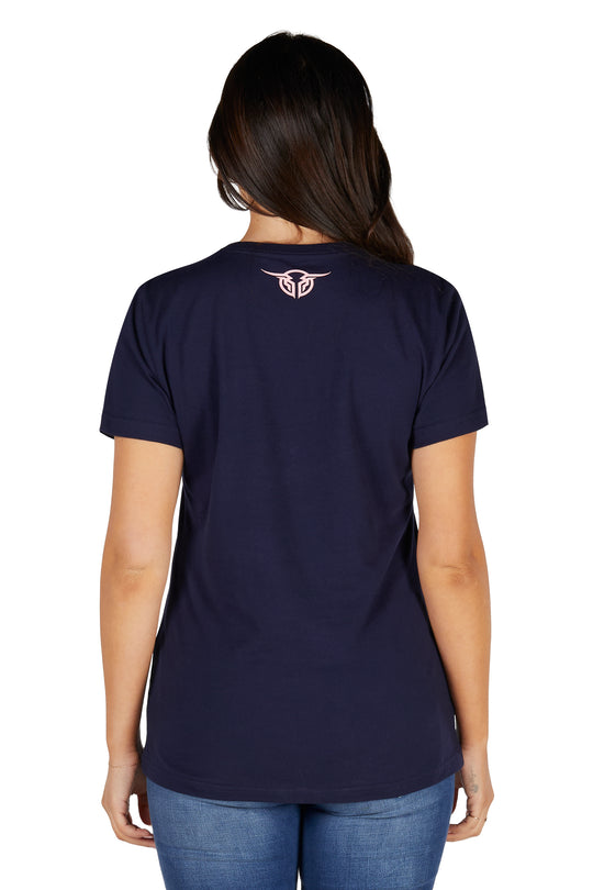 B5S2503464 Wmns Olivia SS Tee | Navy