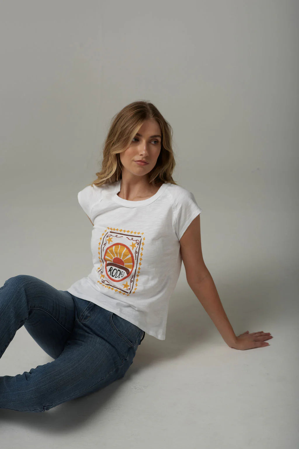 C13010238S25 Cloth + Paper + Scissors Rodeo Printed Tee