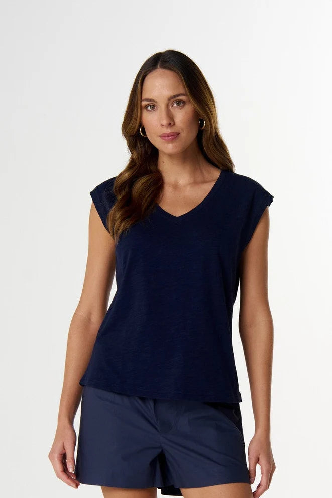 C13019-S26 cloth+paper+scissors   Stranger V Neck Muscle Tee