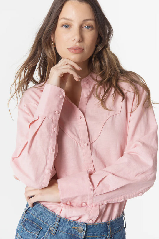 C1446-W26   Cowgirl Yoke Shirt  | Pink A Boo