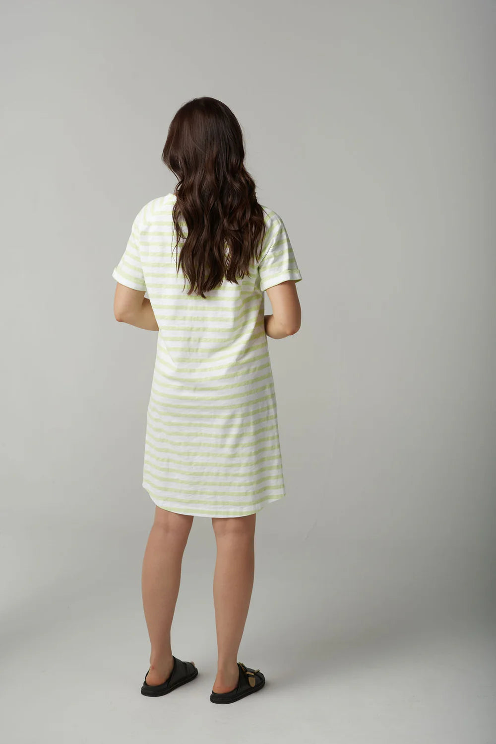 C1625-26-S25 Strip Raglan Dress Cloth+Paper+Scissors