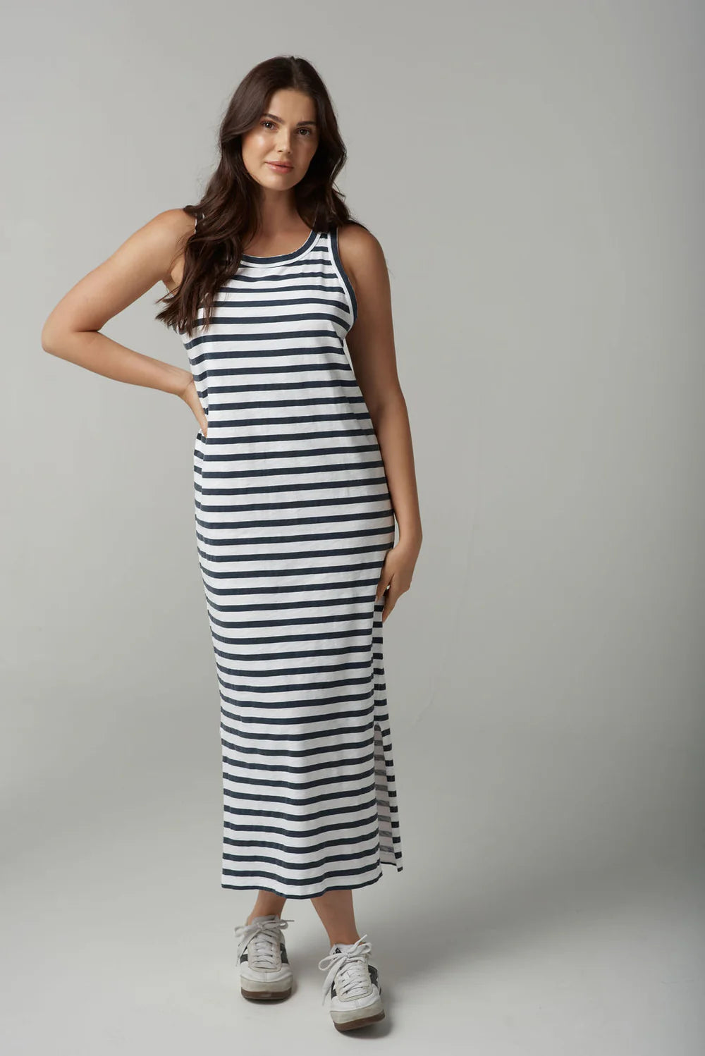 C1627-26-S25 Stripe Tank Dress