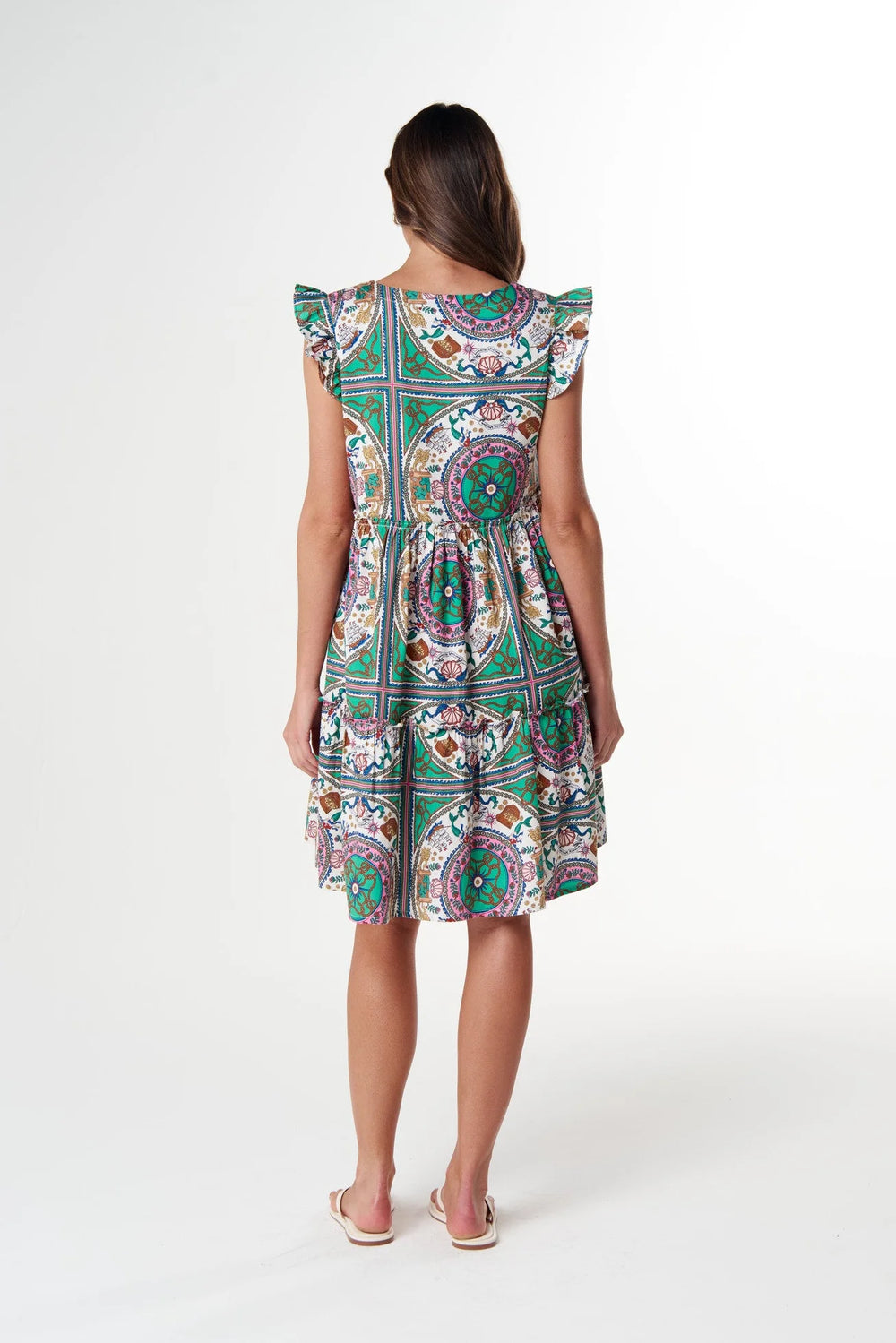 C1636-257-S26 Chill Mini Cotton Sundress |  Smooth Sailing Print