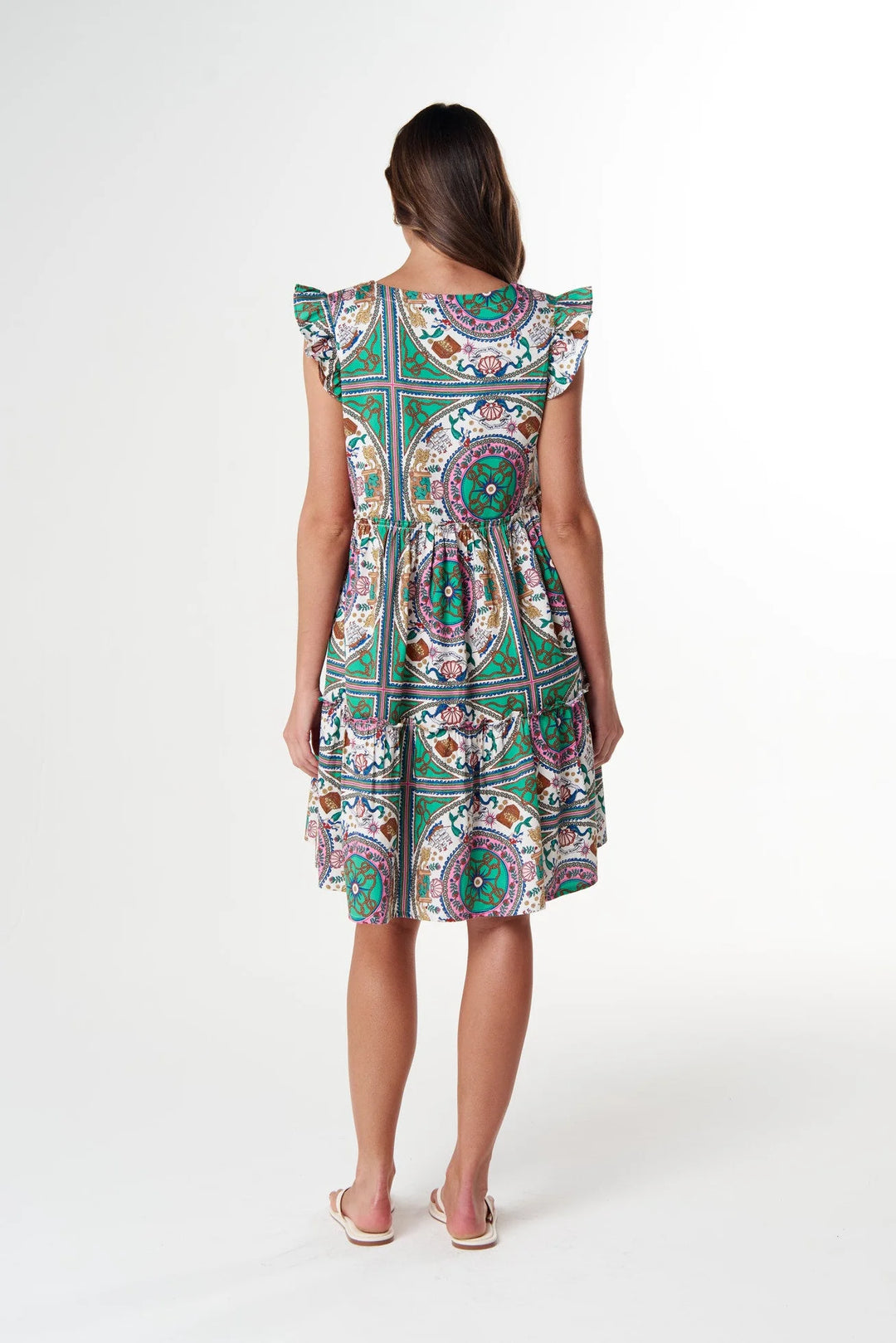 C1636-257-S26 Chill Mini Cotton Sundress |  Smooth Sailing Print