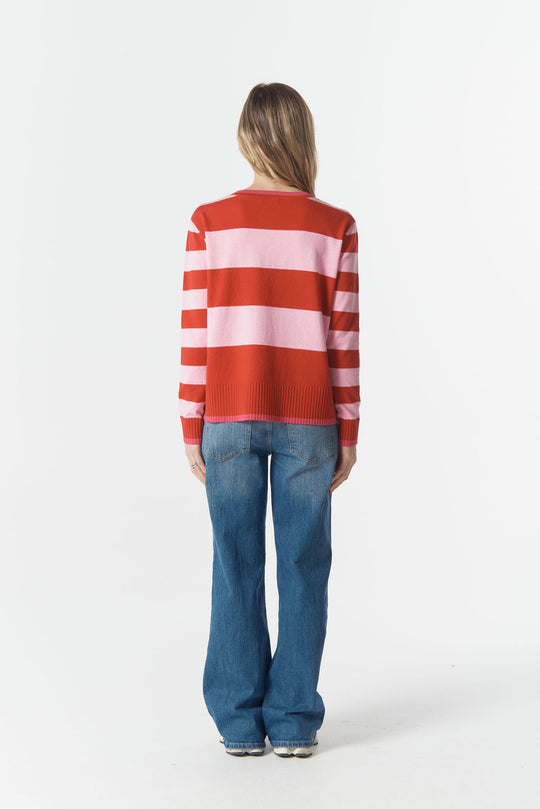 C1837-W26 Sierra Stripe Knit | Flamboyant Stripe