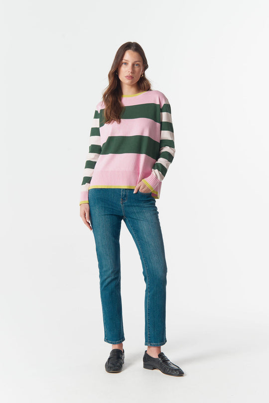C1837-W26 Sierra Stripe Knit | Lush Green