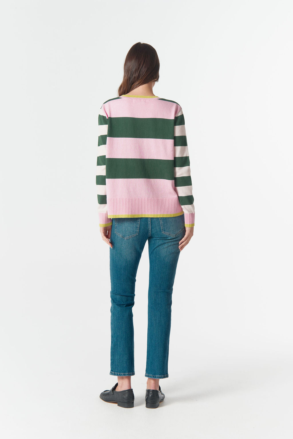 C1837-W26 Sierra Stripe Knit | Lush Green