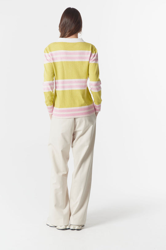 C1846-W26 Sun Chaser Polo Knit - Limonite
