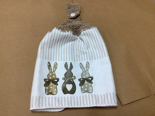 1432046 HVC Easter Crochet Trim  Hand Towel Range