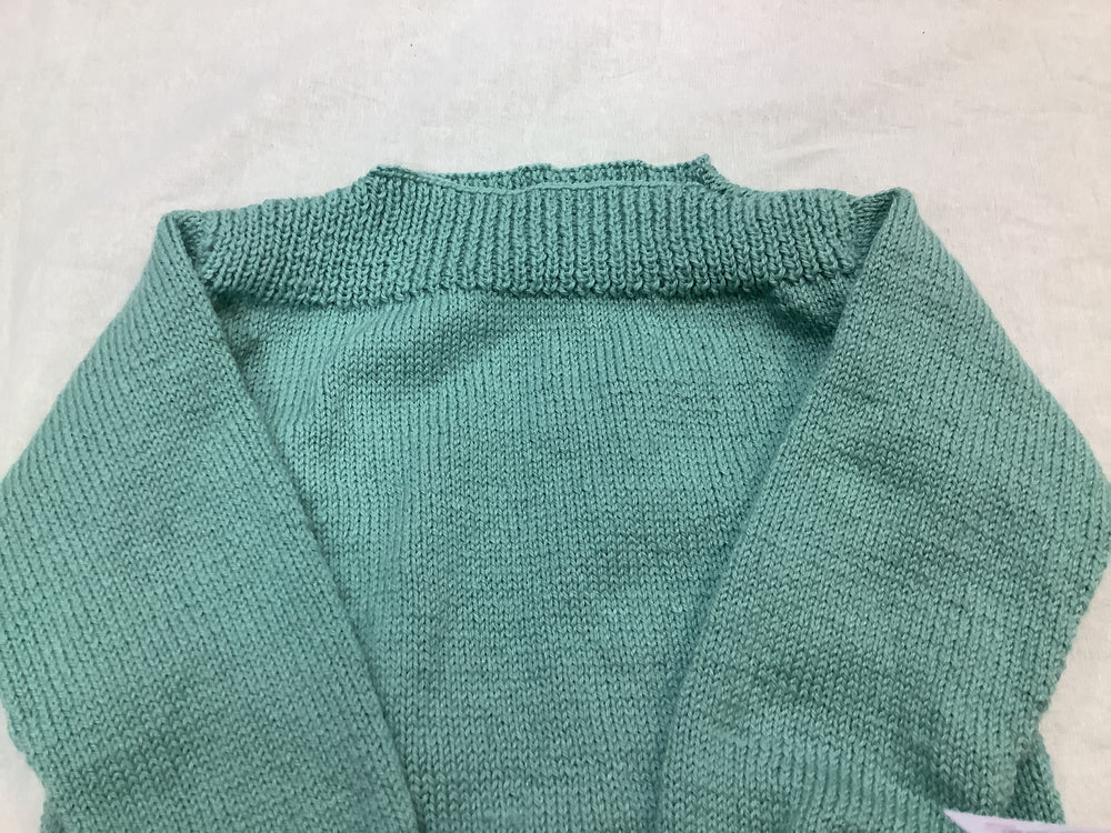 1432179 HVC  Girls Teal Tide Boat Neck Jumper | Teal