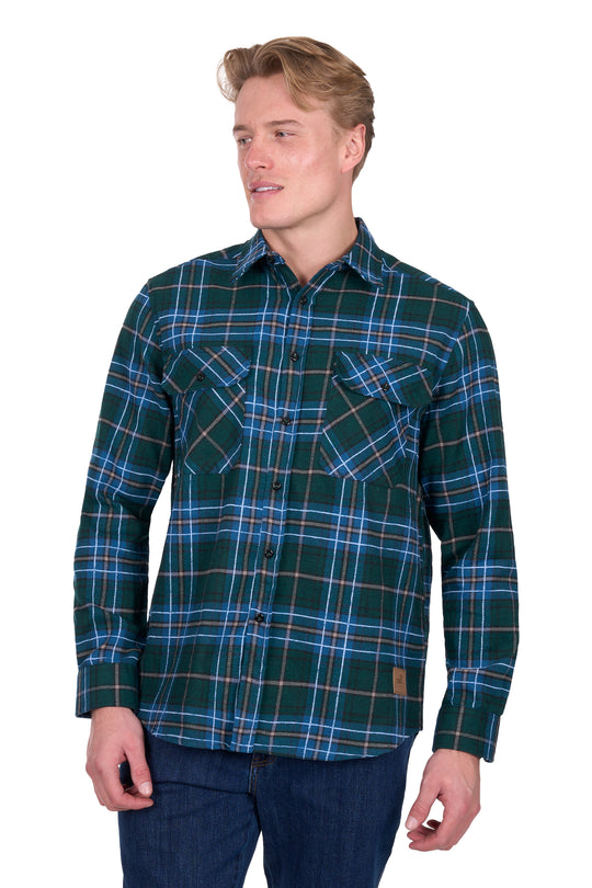 D6W1116204  Mens Jace Thrml LS Shirt | Green Steel