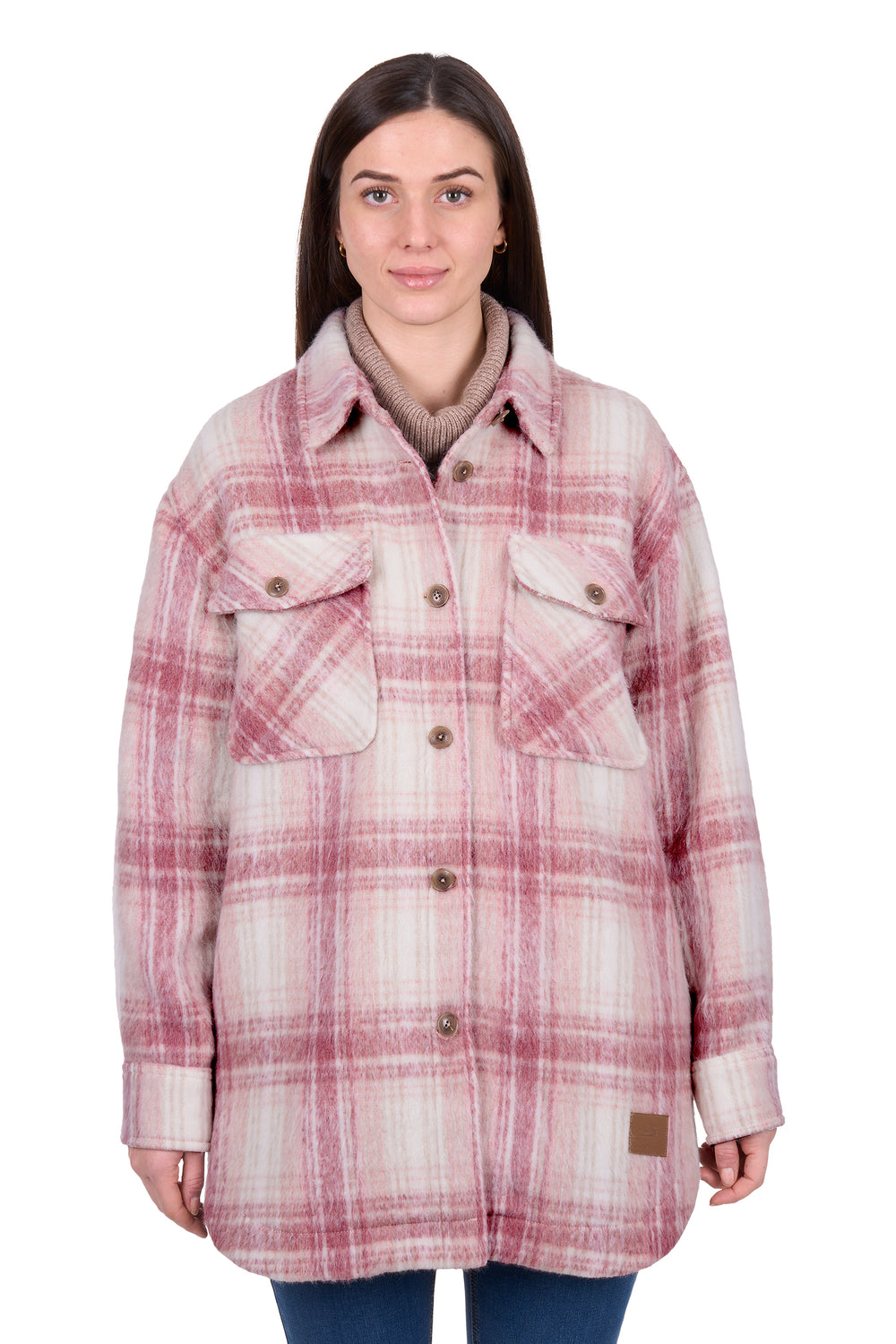 D6W2103059 Wmns Elk Overshirt | Pink