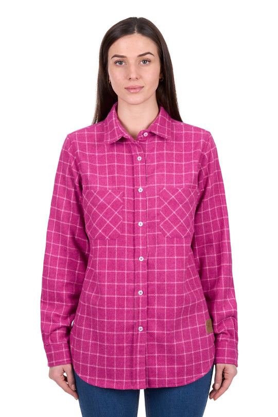 D6W2150111 Women's Jazz Thermal Long Sleeve Shirt |  Hot Pink