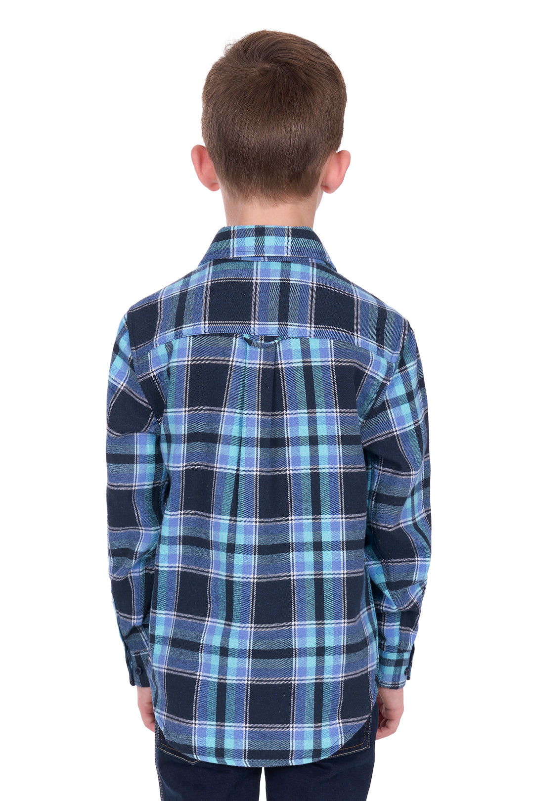D6W7115206 Kid’s Camden Thermal Long Sleeve Shirt | Navy / Teal