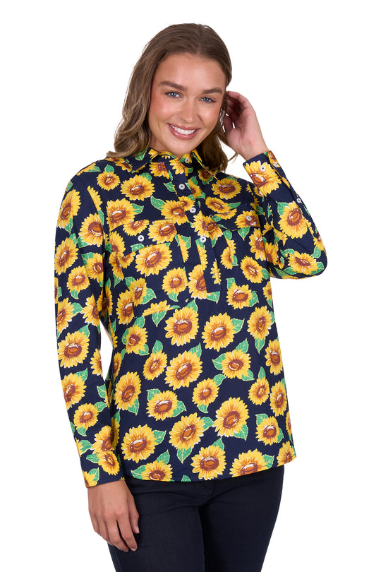 H5S2101123 Ally 1/2 Plkt Long Sleeve Shirt