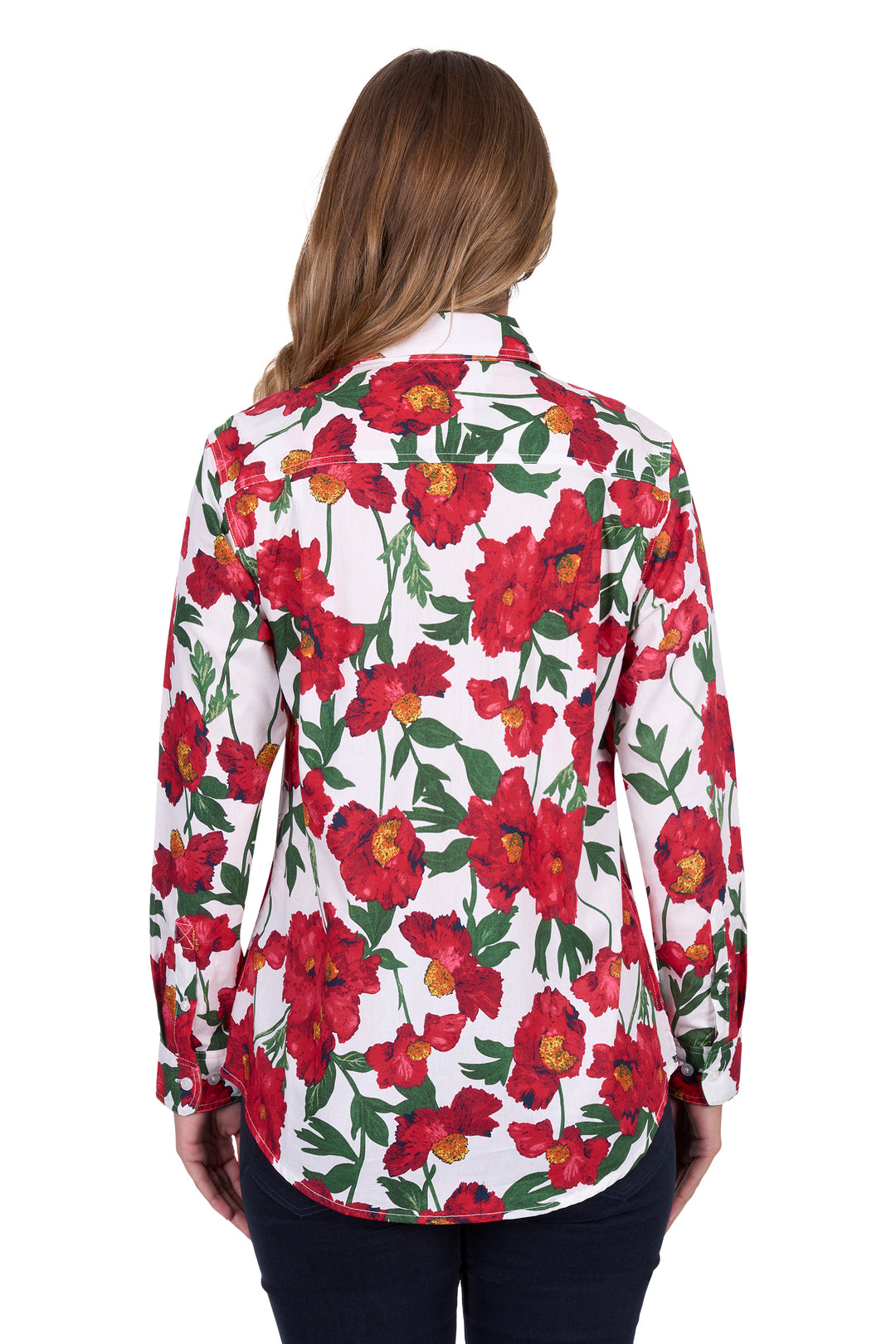 H5S2101126 Women's Zoe Half Placket Long Sleeve Shirt | Multi