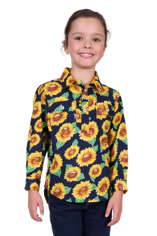 H5S7101123 Kids Ally 1/2 PLKT LS Shirt | Multi