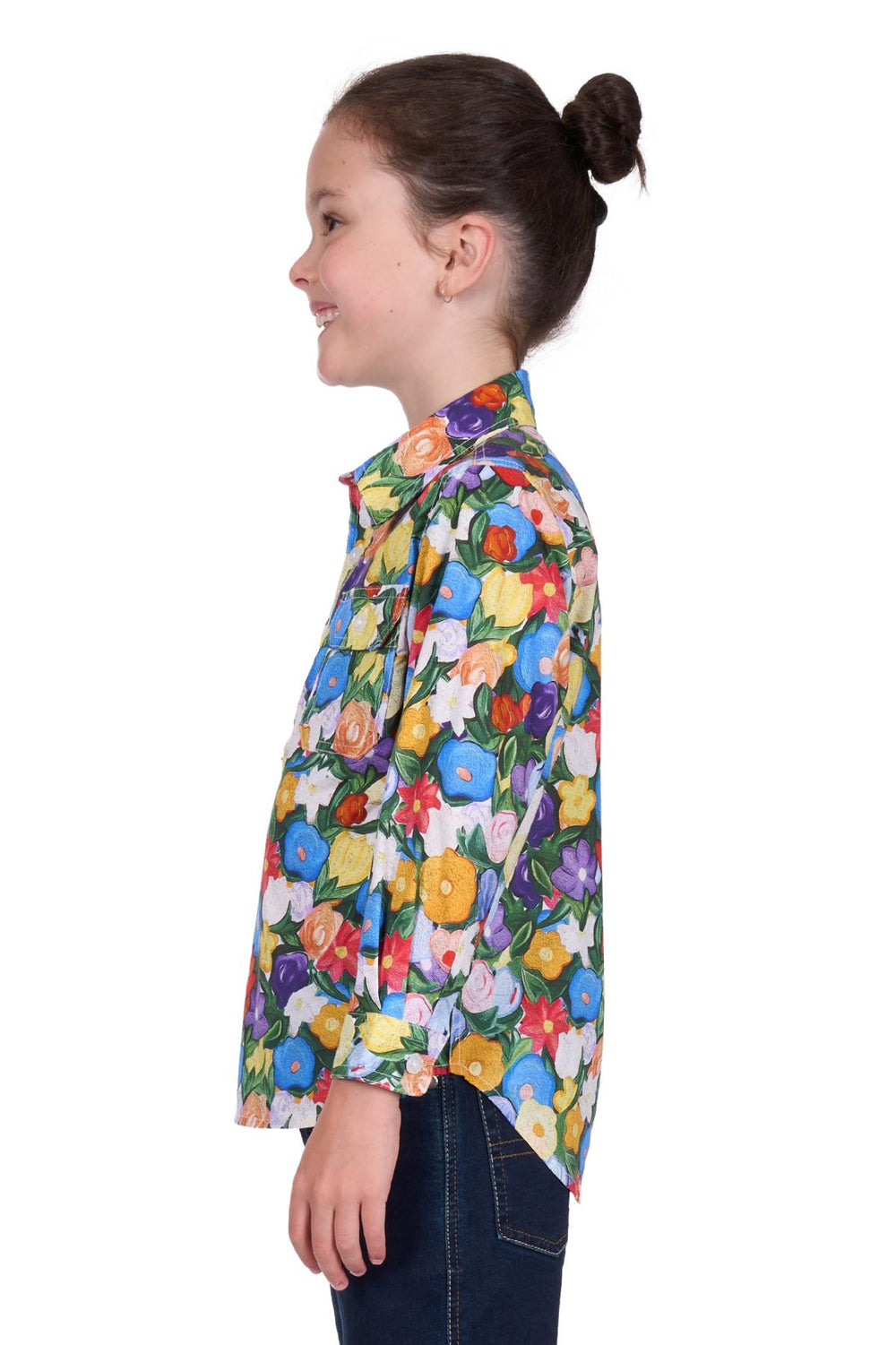 H5S7101124 Kids Delia 1/2 PLKT LS Shirt | Multi