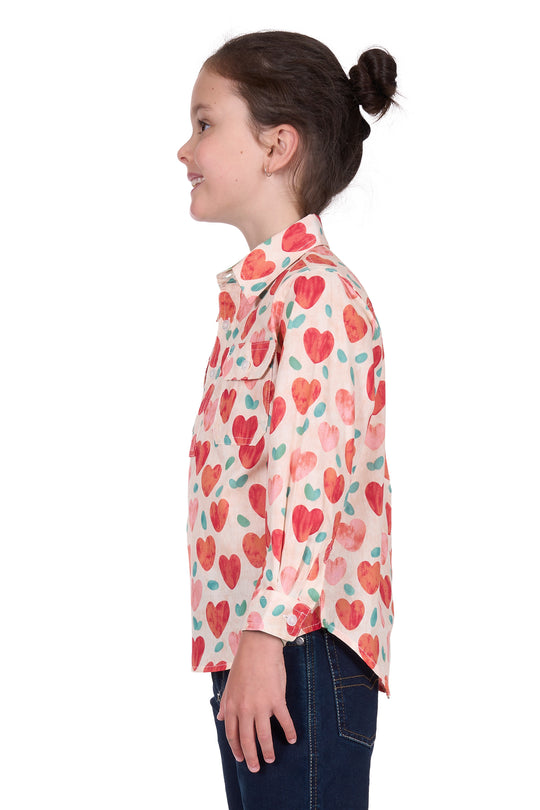 H5S7101155 Kid’s Mira Half Placket Long Sleeve Shirt | Multi