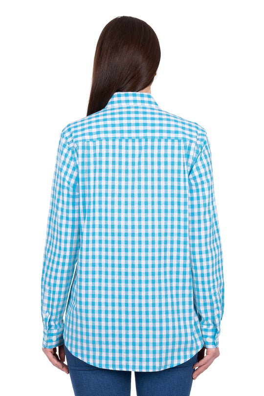 H6W2149193 Wmns Fay Full PLKT LS Shirt | Blue/White