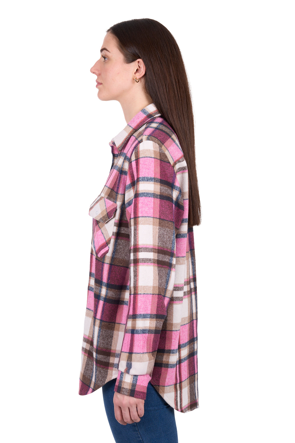 H6W2150194 Women's Ori Thermal Long Sleeve Shirt | Pink / Tan