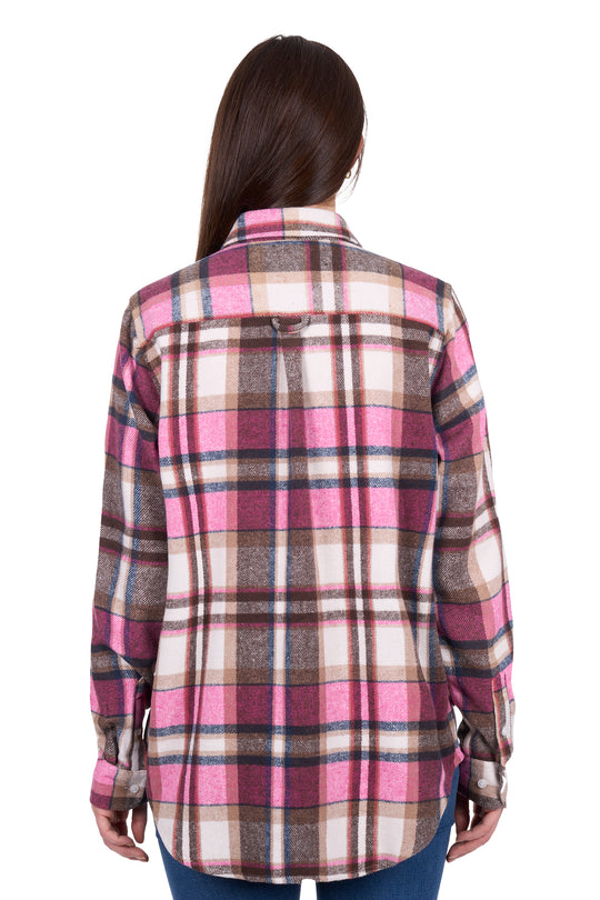 H6W2150194 Women's Ori Thermal Long Sleeve Shirt | Pink / Tan