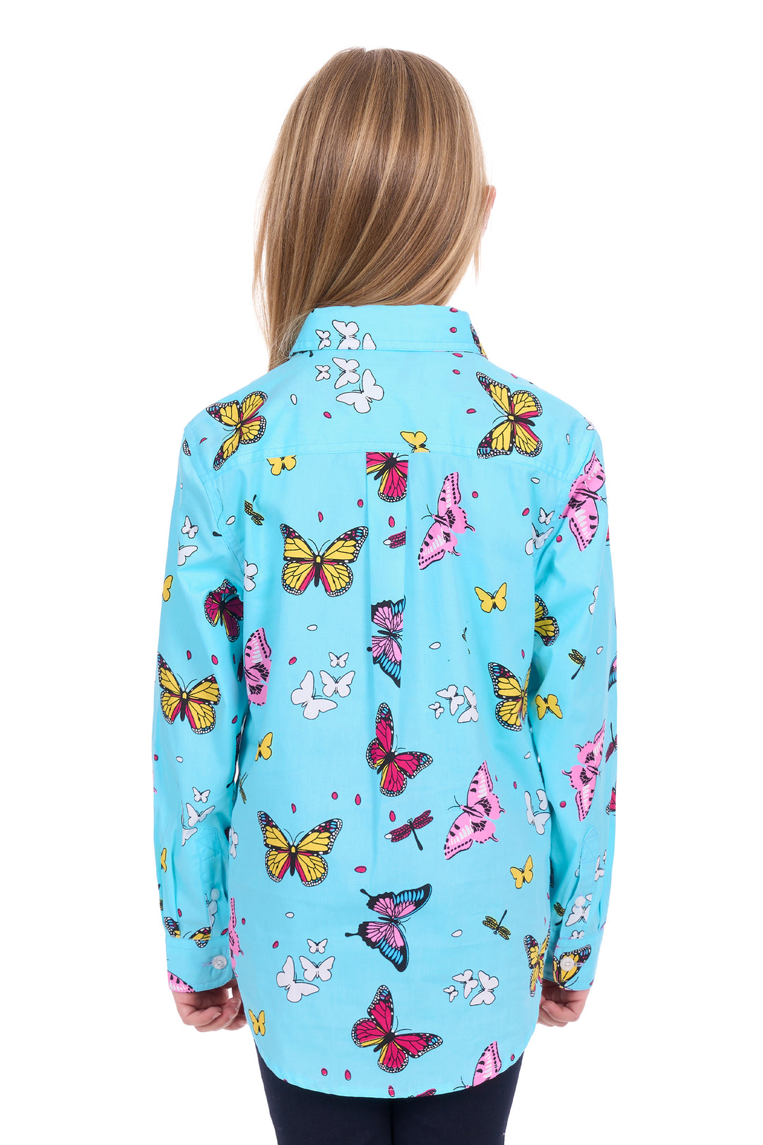 H6W7101165 Kids Iva 1/2 Plkt LS Shirt | Blue