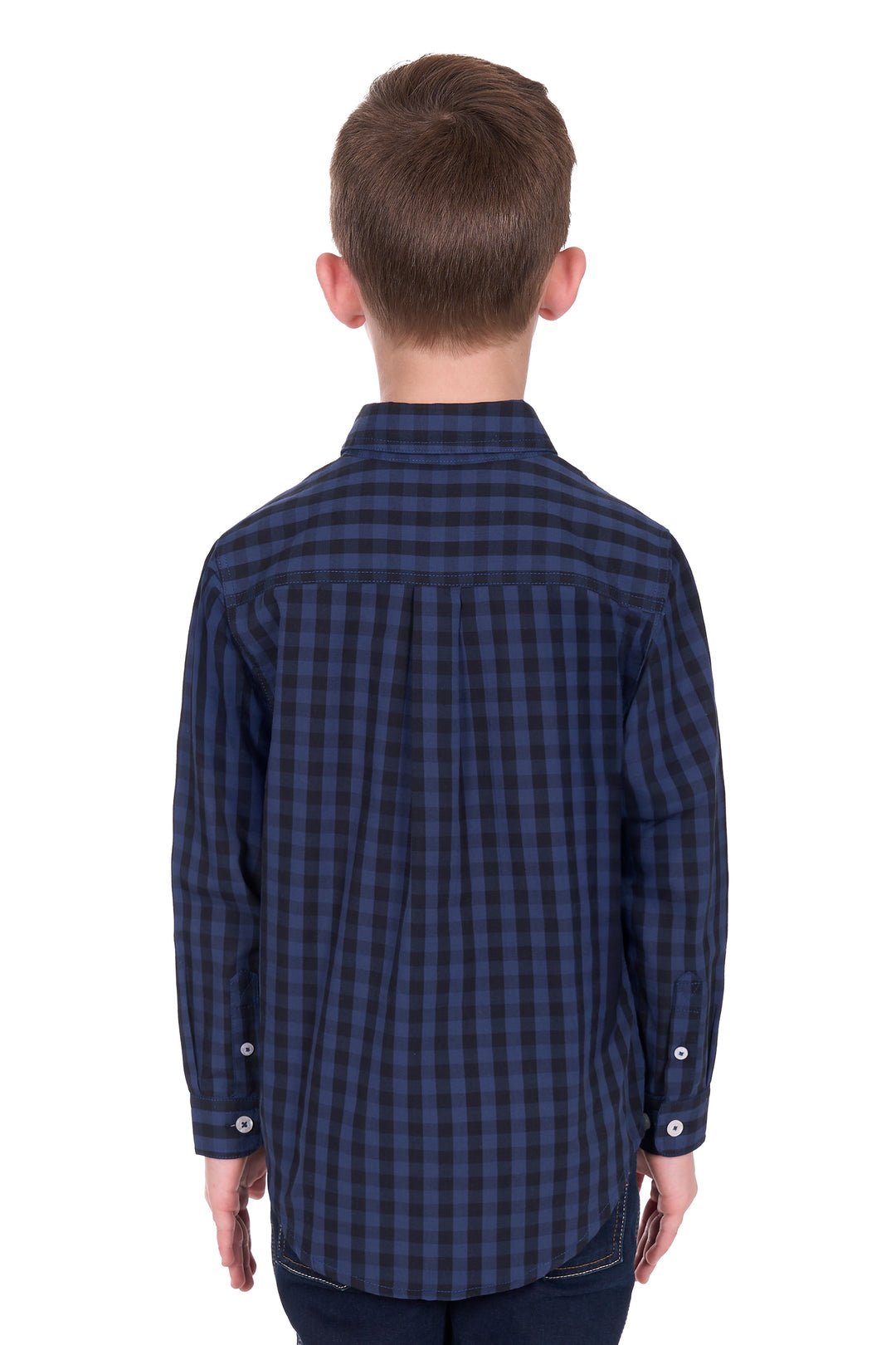 H6W7101189 Kids Nash 1/2 PLKT LS Shirt | Naby/Black