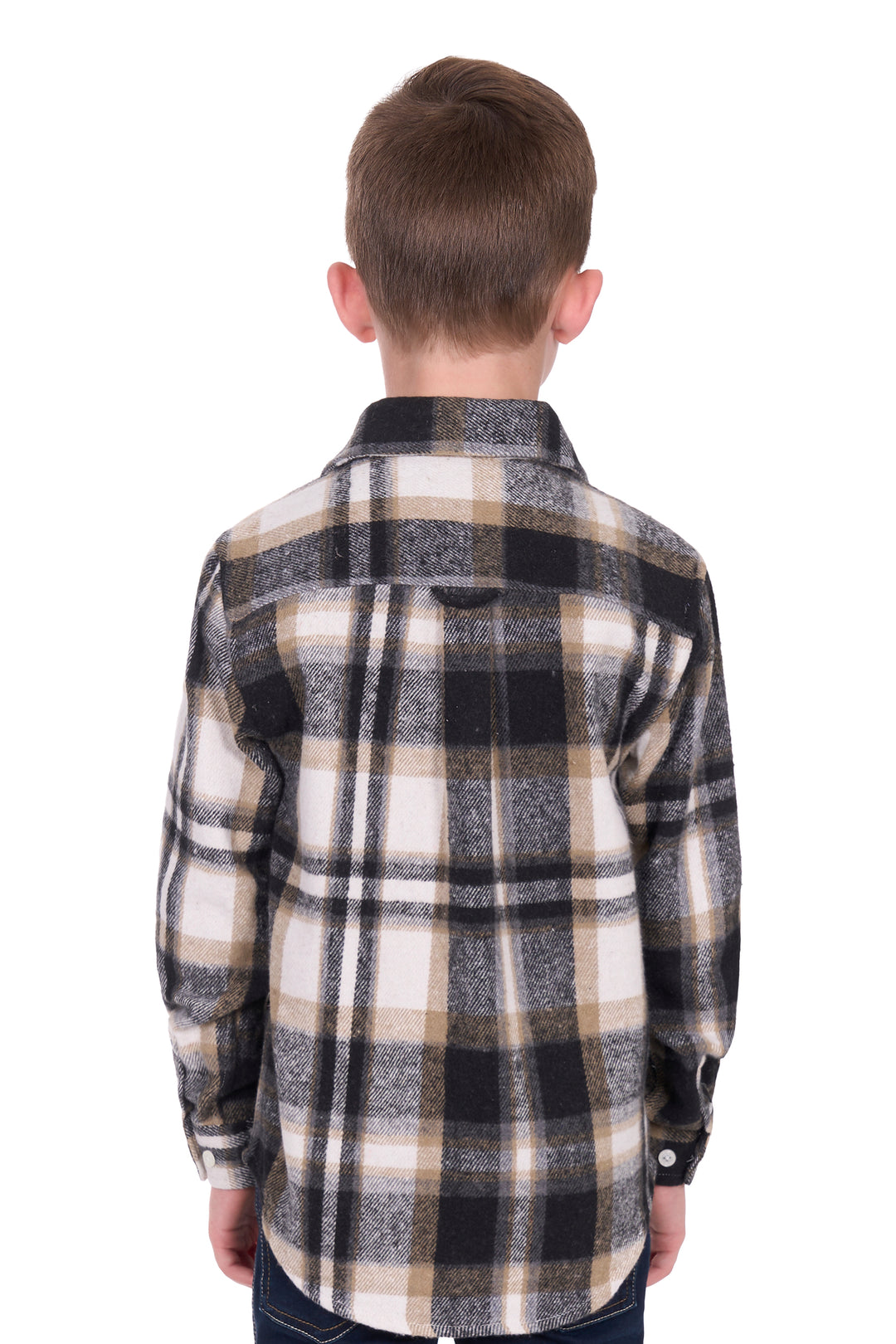 H6W7115207 Kid’s King Thermal Long Sleeve Shirt | Black / Tan