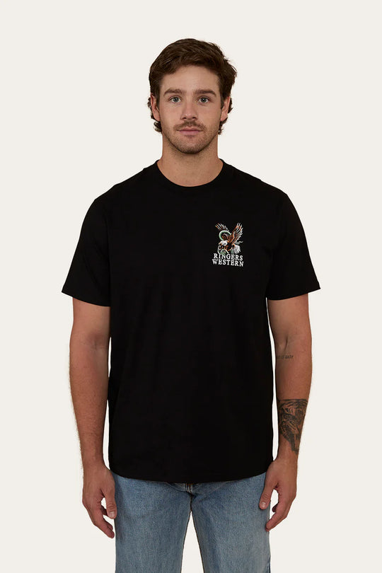 123108RW Men's Eyrie Loose Fit SS Tee | Black