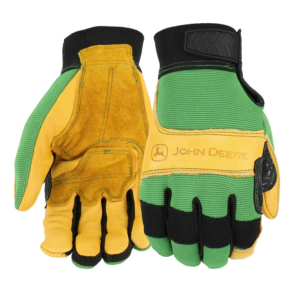 LP42399-JD Heavy Duty Gloves-Cow Leather Palm-Spandex Back