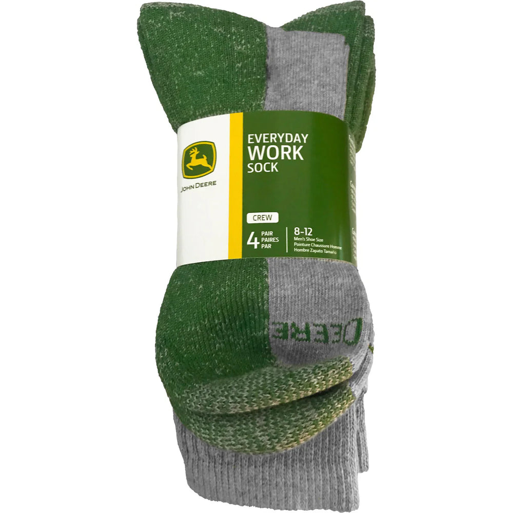 JD90910GYCAU John Deere Everyday Work Sock | Grey/Green