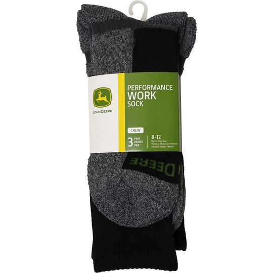 LP73319 John Deere Black/Grey Crew Work Sock