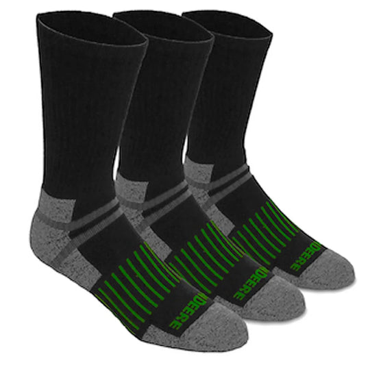 LP73319 John Deere Black/Grey Crew Work Sock
