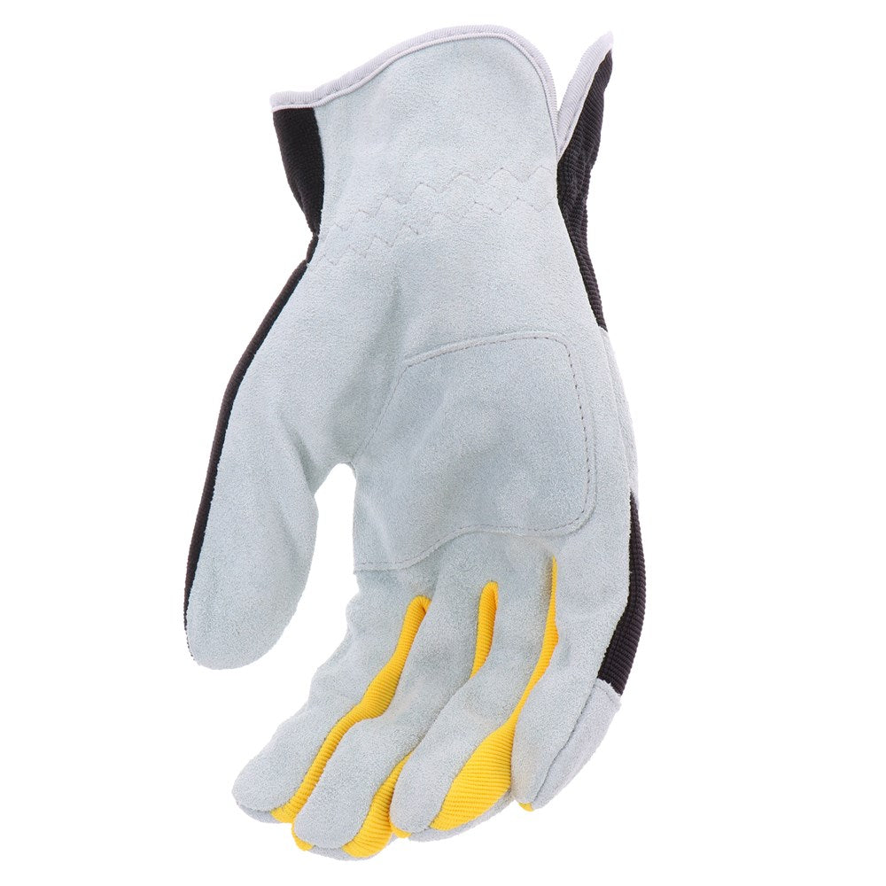 LP74774-John Deere Split Leather Palm-Spandex Back-Black