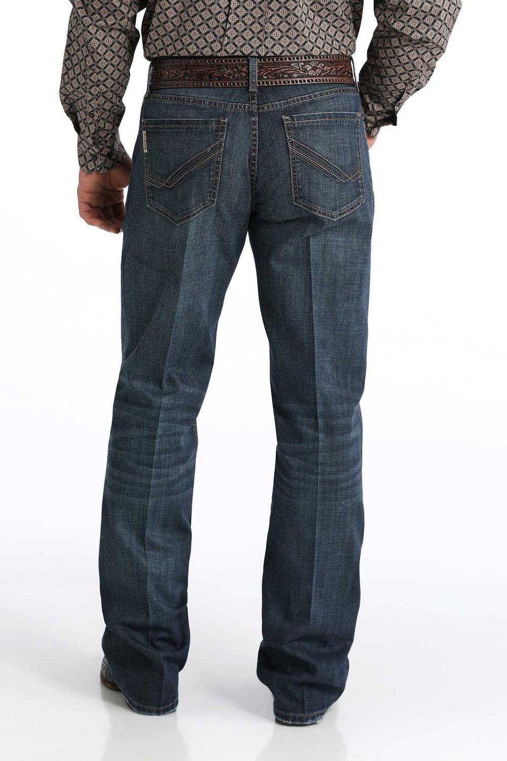 MB30037001 GRANT 34" Leg Cinch Jeans |  Dark Stone Wash