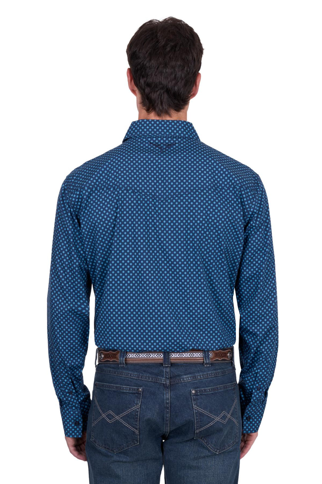 P5S1100072 Mens Brandon LS Shirt | Navy/Blue