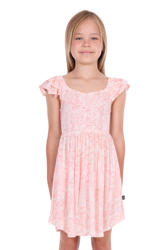 P6S5401270 Girl’s Sara Short Sleeve Dress | Cream