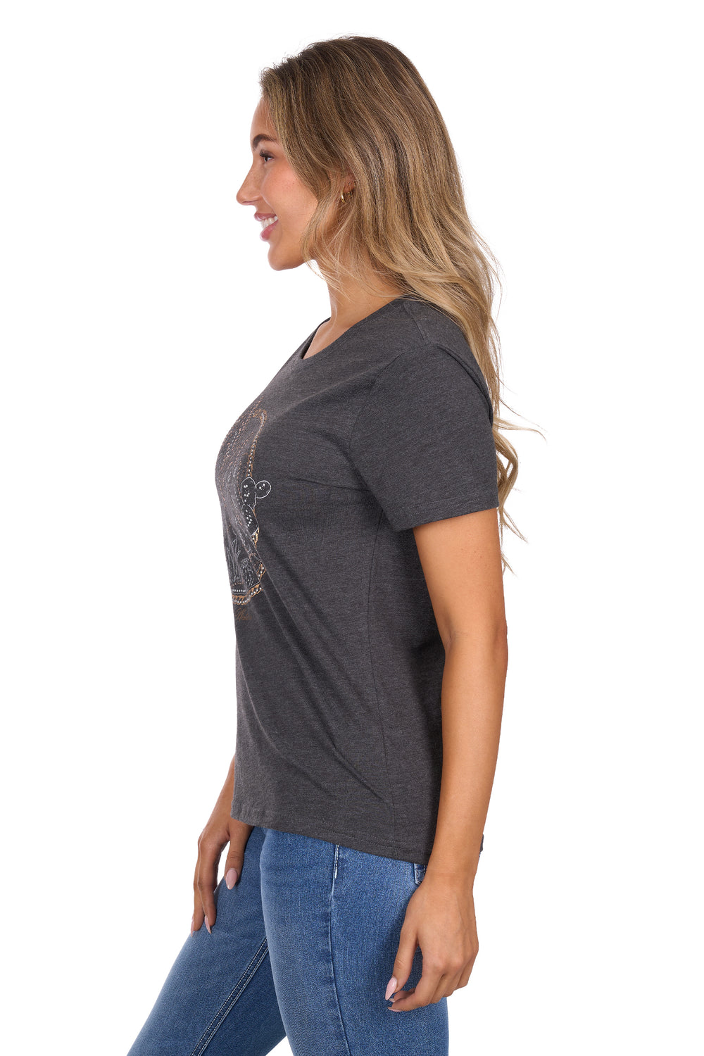 P6W2598211 Wmns Destiny SS tee | Charcoal Marle