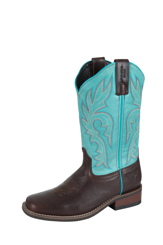 P6W28517 Wmns Wallis Boot | Chocolate/Turquoise