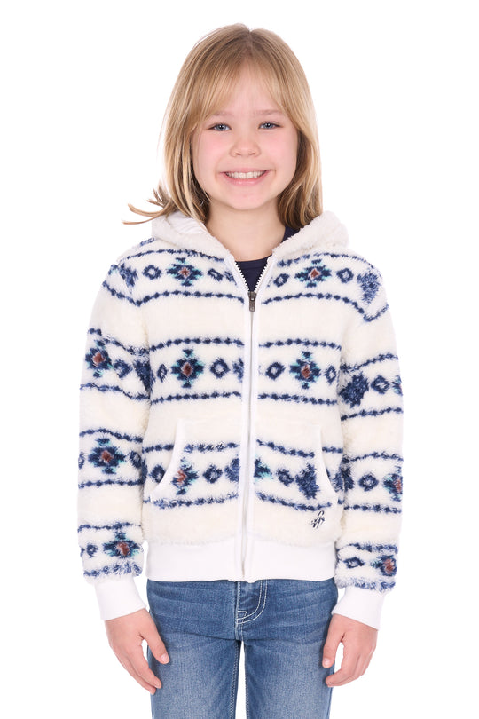 P6W5551219 Girl’s Sharna Fleece Zip Through Hoodie | Ivory