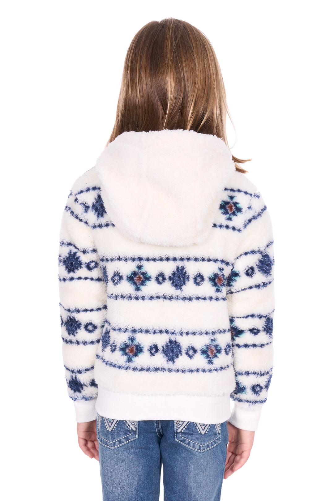 P6W5551219 Girl’s Sharna Fleece Zip Through Hoodie | Ivory
