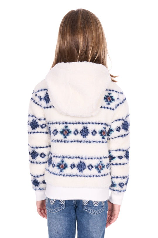 P6W5551219 Girl’s Sharna Fleece Zip Through Hoodie | Ivory