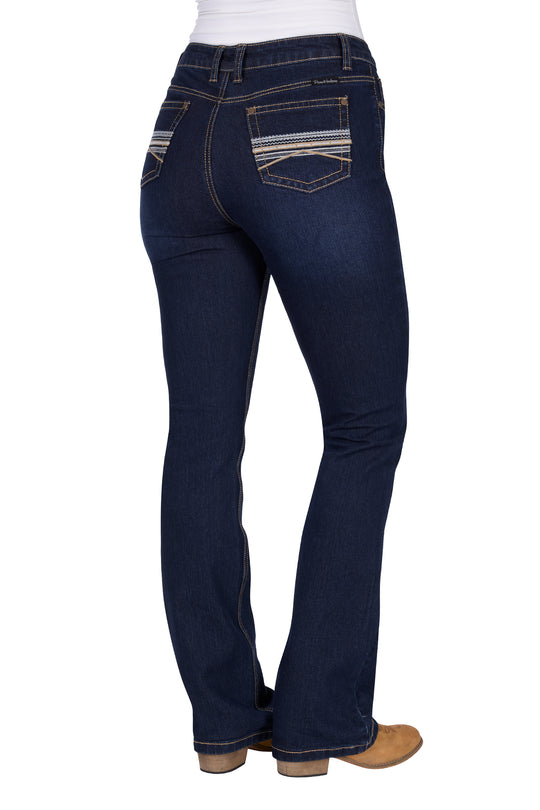 PCP2213133 Women’s Ida High Waisted 34" Leg Boot Cut Jean | Midnight
