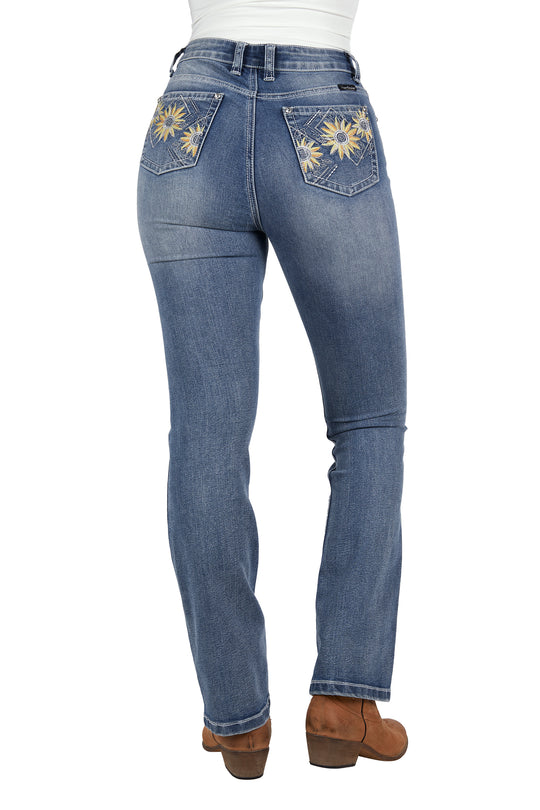 PCP2213935 Wmns Amy Hi Rise Boot Cut Jean | Retro Blue